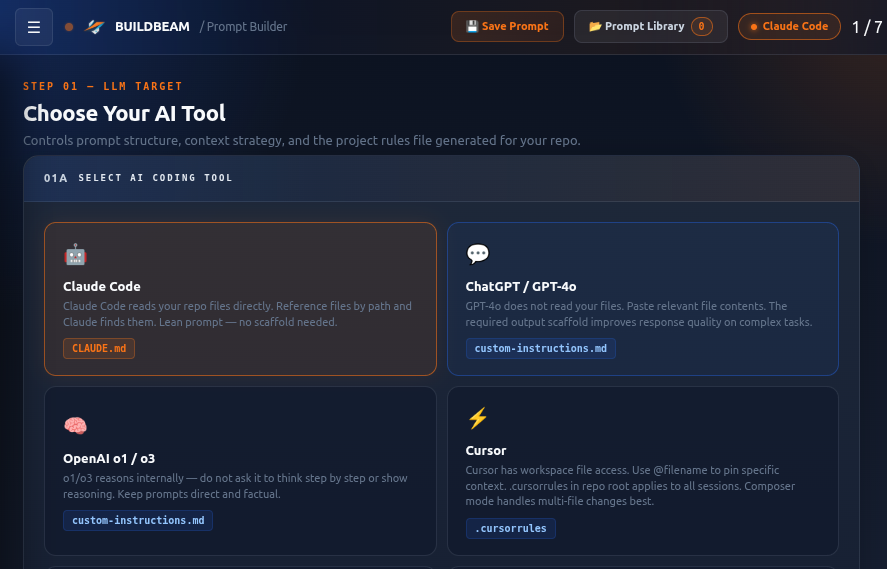 Prompt Builder screenshot